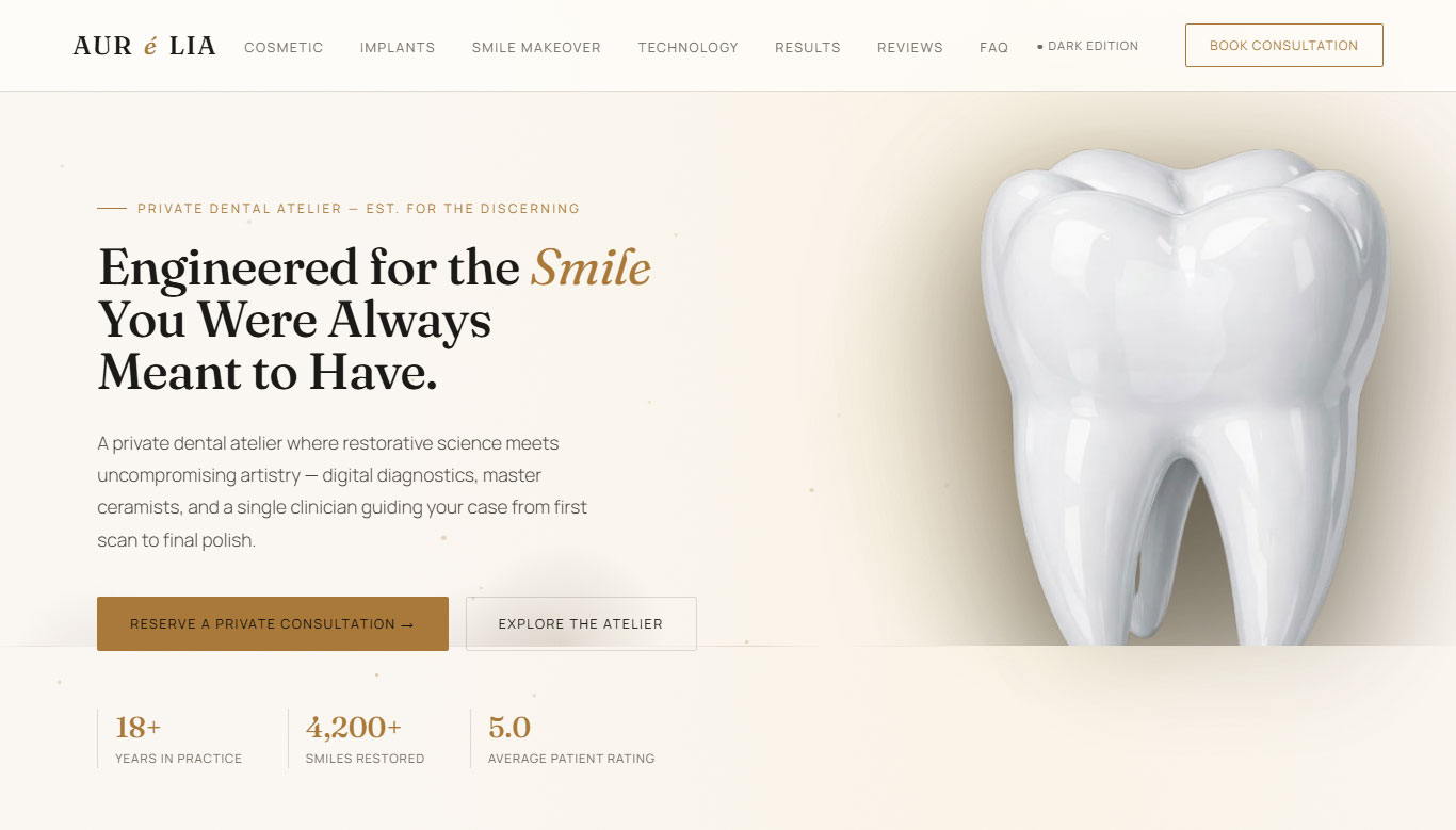Dental CLinic Landing Page Design