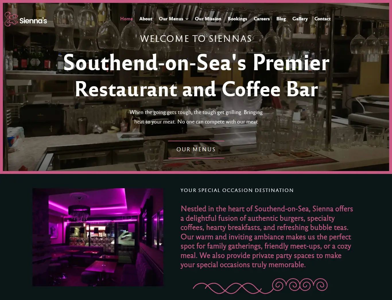 Restaurant Coffee Bar Websites